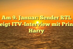 Am 9. Januar: Sender RTL zeigt ITV-Interview mit Prinz Harry