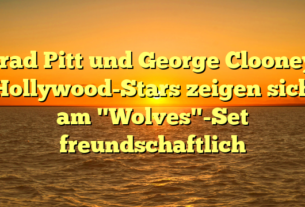 Brad Pitt und George Clooney: Hollywood-Stars zeigen sich am "Wolves"-Set freundschaftlich