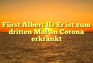 Fürst Albert II.: Er ist zum dritten Mal an Corona erkrankt