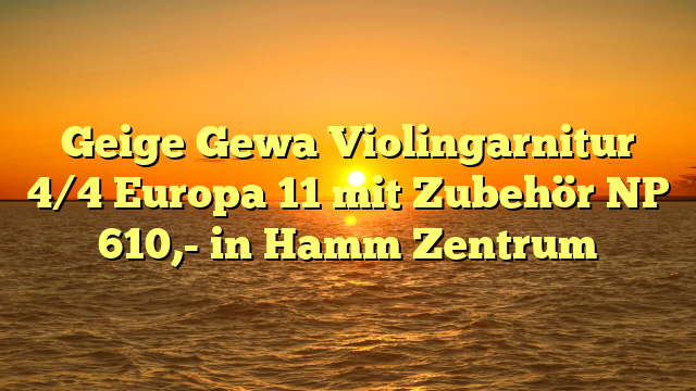Geige Gewa Violingarnitur 4/4 Europa 11 mit Zubehör NP 610,- in Hamm Zentrum