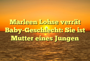 Marleen Lohse verrät Baby-Geschlecht: Sie ist Mutter eines Jungen