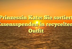 Prinzessin Kate: Sie sortiert Essensspenden in recyceltem Outfit