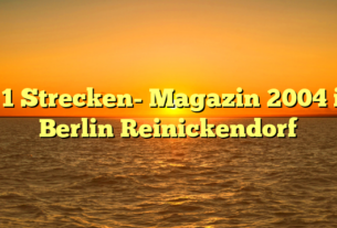 F 1 Strecken- Magazin 2004 in Berlin Reinickendorf