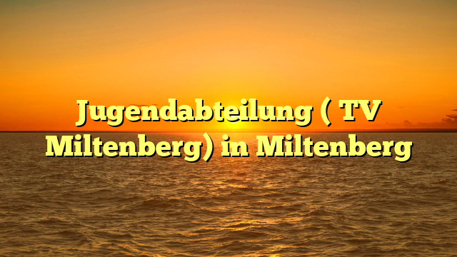 Jugendabteilung ( TV Miltenberg) in Miltenberg