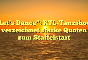 "Let's Dance": RTL-Tanzshow verzeichnet starke Quoten zum Staffelstart