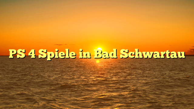 PS 4 Spiele in Bad Schwartau