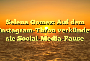 Selena Gomez: Auf dem Instagram-Thron verkündet sie Social-Media-Pause