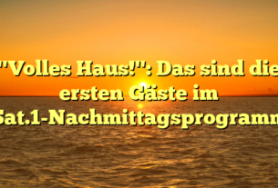 "Volles Haus!": Das sind die ersten Gäste im Sat.1-Nachmittagsprogramm