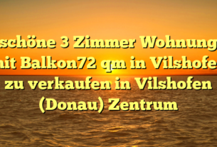 schöne 3 Zimmer Wohnung mit Balkon72 qm in Vilshofen zu verkaufen in Vilshofen (Donau) Zentrum