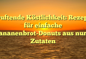 Duftende Köstlichkeit: Rezept für einfache Bananenbrot-Donuts aus nur 3 Zutaten