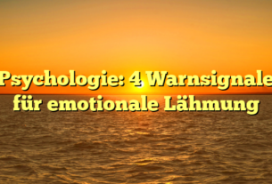 Psychologie: 4 Warnsignale für emotionale Lähmung