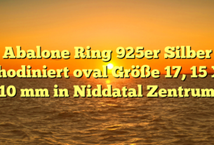 Abalone Ring 925er Silber rhodiniert oval Größe 17, 15 X 10 mm in Niddatal Zentrum