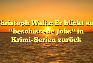 Christoph Waltz: Er blickt auf "beschissene Jobs" in Krimi-Serien zurück