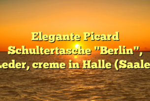 Elegante Picard Schultertasche "Berlin", Leder, creme in Halle (Saale)