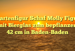 Gartenfigur Schaf Molly Figur mit Bierglas zum bepflanzen 42 cm in Baden-Baden