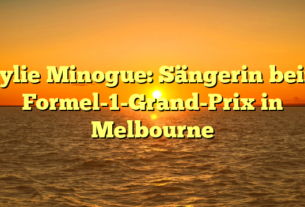 Kylie Minogue: Sängerin beim Formel-1-Grand-Prix in Melbourne