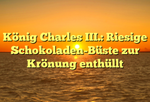 König Charles III.: Riesige Schokoladen-Büste zur Krönung enthüllt