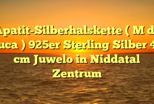 Apatit-Silberhalskette ( M de Luca ) 925er Sterling Silber 48 cm Juwelo in Niddatal Zentrum
