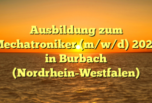 Ausbildung zum Mechatroniker (m/w/d) 2024 in Burbach (Nordrhein-Westfalen)