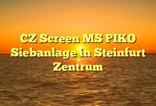 CZ Screen MS PIKO Siebanlage in Steinfurt Zentrum