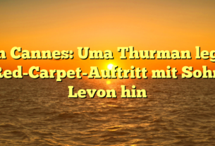 In Cannes: Uma Thurman legt Red-Carpet-Auftritt mit Sohn Levon hin