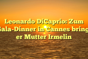 Leonardo DiCaprio: Zum Gala-Dinner in Cannes bringt er Mutter Irmelin