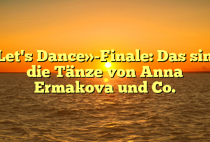 «Let's Dance»-Finale: Das sind die Tänze von Anna Ermakova und Co.