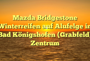 Mazda Bridgestone Winterreifen auf Alufelge in Bad Königshofen (Grabfeld) Zentrum
