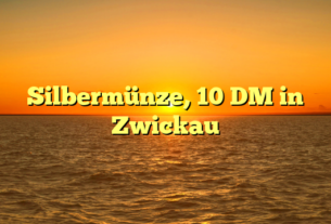 Silbermünze, 10 DM in Zwickau