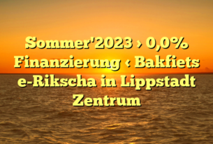 Sommer'2023 > 0,0% Finanzierung < Bakfiets e-Rikscha in Lippstadt Zentrum