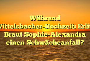 Während Wittelsbacher-Hochzeit: Erlitt Braut Sophie-Alexandra einen Schwächeanfall?