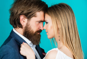 Love,Language.,Valentines,Day,For,Them.,Mature,Man,With,Girlfriend.