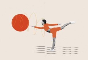 Sketch,Image,Trend,Artwork,3d,Photo,Collage,Of,Yoga,Training