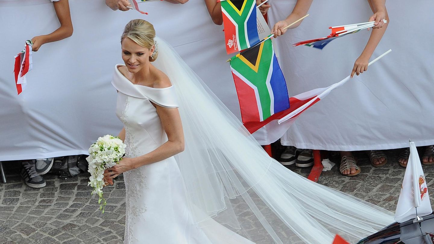 Fürstin Charlène: Fürstin Charlènes Brautkleid gehört zu den prunkvollsten der Welt