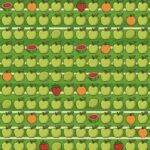 Tennis-Suchbild: Genau hinsehen lohnt sich: Wo liegt hier der Tennisball im Obst-Regal?