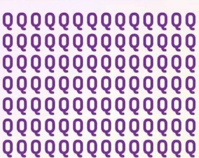Fokus-Test: Kannst du hier das O zwischen den Qs entdecken?